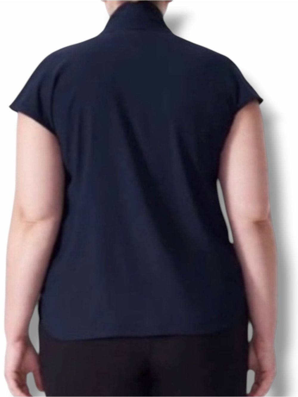 Universal Standard Cambria Pleated Shoulder Top Navy Blue Size 2X - Picture 6 of 12